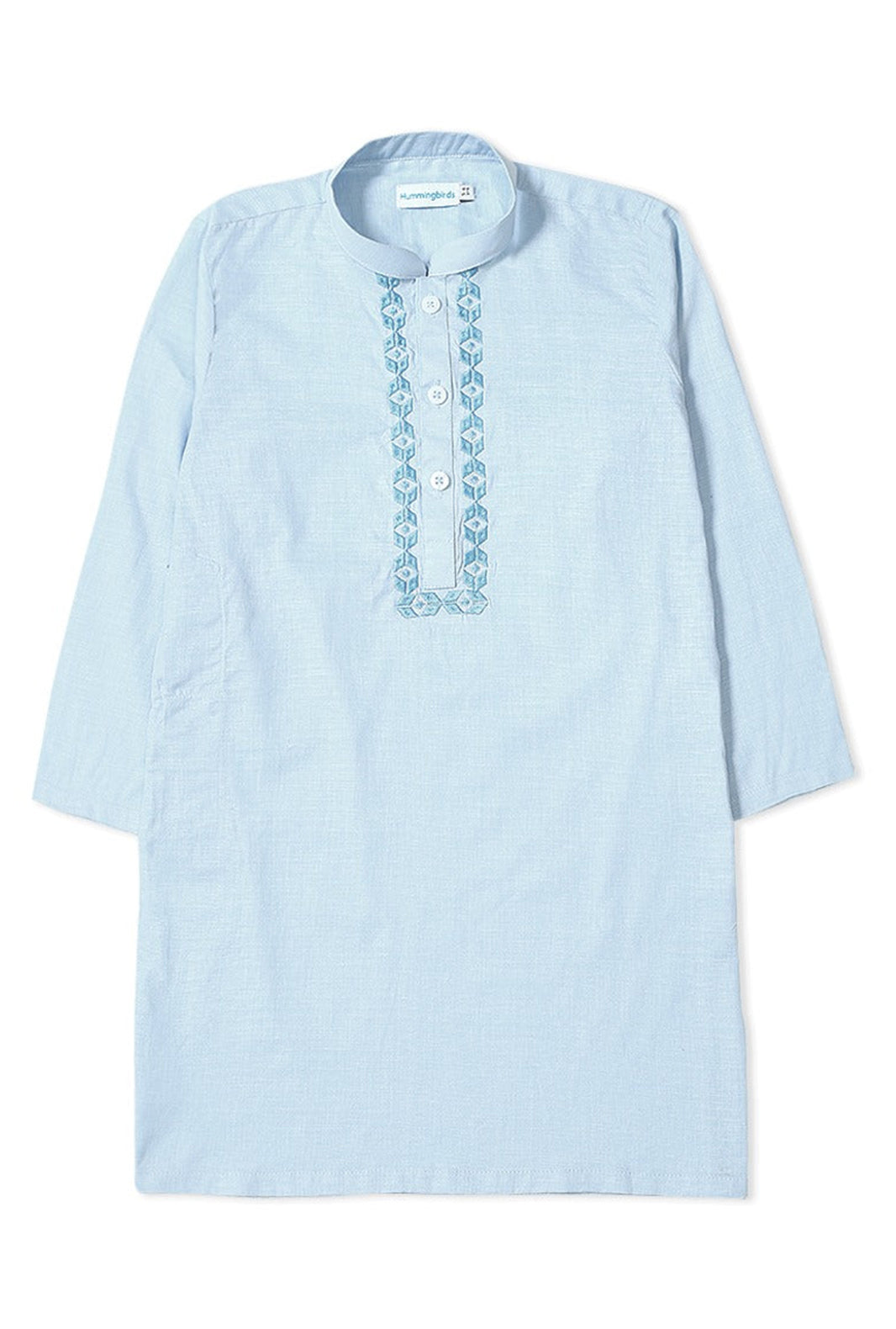 Pastel Blue Embroidered Kurta